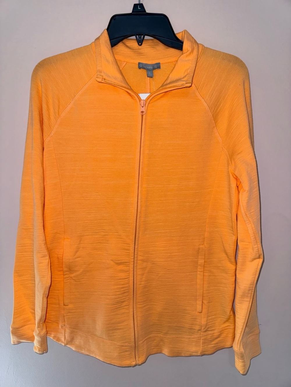 Talbots Vibrant Orange Zip-Up Pullover size Small